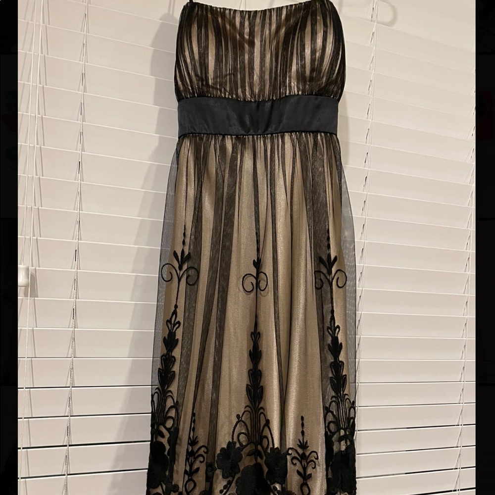 Beige and black dress by The Dress Barn